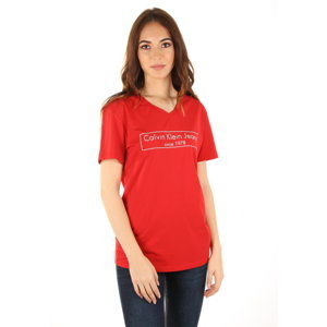 Calvin Klein dámské červené tričko Tilly - L (695)